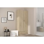 PARISOT Armoire 2 portes décor chene L78 cm - VARIA