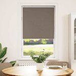 vidaXL Store enrouleur occultant café 65x130cm largeur du tissu 60 7cm