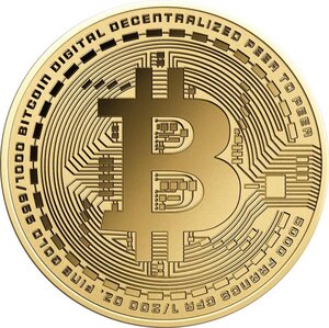 Pièce de monnaie en Or 5000 Francs g 0.155 (1/200 oz) Millésime 2024 Gold Gift BITCOIN 1/200