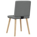 vidaXL Chaises à manger lot de 6 gris foncé tissu