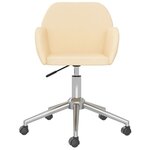 vidaXL Chaises pivotantes à manger lot de 2 Crème Tissu