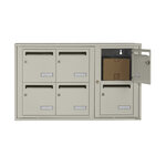 Bloc collectif leabox.com  3x2  grade 3  simple face  Intérieur  fixation murale  Blanc pur RAL 9010 finition brillante