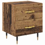 vidaXL Cabinet de chevet avec tiroir Bois ancien 40 x 35 x 47.5 cm
