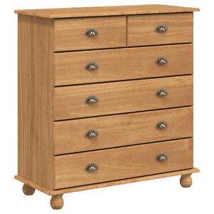 vidaXL Commode ASKIM Marron 91 x 40 x 95 5 cm Bois de pin massif