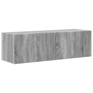 vidaXL Meuble TV mural Gris Sonoma 98 x 31 x 29 5 cm Bois d'ingénierie