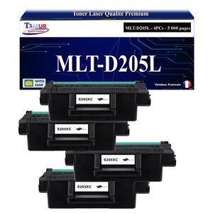 T3AZUR - 4x Toners compatibles avec Samsung MLT-D205L MLTD205LL pour Samsung SCX5637 SCX5637FR SCX5637HR SCX5737 SCX5737FD SCX5737FW SCX5737FX SCX5739FW