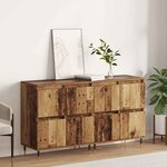 vidaXL Buffets 2 Pièces Bois ancien 120 x 35 x 70 cm Bois d'ingénierie