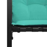 vidaXL Banc à couches en bois avec coussin Turquoise 114 x 55 x 77 cm