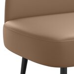 vidaXL Banc rembourré avec dossier Cappuccino 110 x 60 x 76 cm