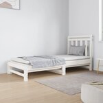 vidaXL Lit coulissant Blanc 2x(90x190) cm Bois de pin massif