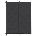 vidaXL Coussin de banc de jardin noir 120x(50+50)x7 cm tissu oxford