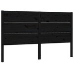 vidaXL Tête de lit Noir 206x4x100 cm Bois massif de pin
