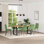 vidaXL Chaises à manger lot de 6 vert clair velours