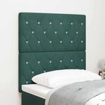 vidaXL Tête de Lit en Velours Argyle Vert foncé 80 cm Velours