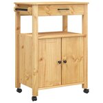 vidaXL Chariot de cuisine MONZA 60x40x88 5 cm bois massif de pin