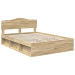 vidaXL Cadre de lit Sonoma 140 x 200 cm Bois de pin massif