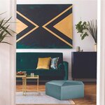 Grand pouf en velours côtelé guilia 75 cm