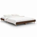 vidaXL Cadre de lit sans matelas chêne marron 140x190 cm