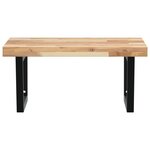 vidaXL Étagère de vasque murale acier et bois massif d'acacia