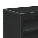 vidaXL Meuble TV noir 80x34 5x40 cm bois d'ingénierie et métal