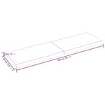 vidaXL Dessus de table bois massif traité bordure assortie