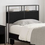 vidaXL Tête de lit de rangement Chêne noir 90 cm Bois d'ingénierie