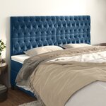 vidaXL Têtes de lit 4 Pièces Bleu foncé 90x7x78/88 cm Velours