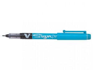 Stylo feutre V- Sign Pen pointe en nylon largeur de trait 0,6 mm encre turquoise PILOT