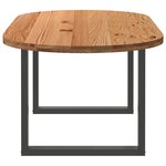 vidaXL Table à manger marron clair bois de chêne massif ovale