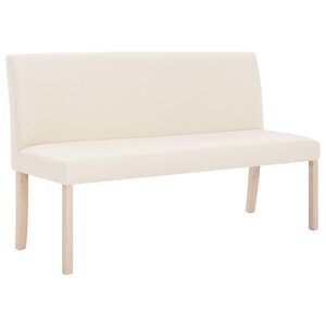 vidaXL Banc 139 5 cm Crème Polyester