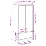 vidaXL Armoire avec tiroir chêne noir 55 5x34x119 5 cm bois ingénierie