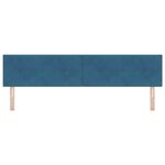 vidaXL Tête de lit Montage mural Bleu foncé 200 cm Velours