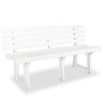 vidaXL Banc de jardin 145 5 cm Plastique Blanc
