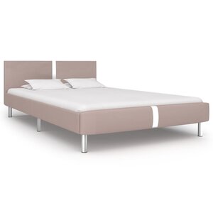 vidaXL Cadre de lit sans matelas cappuccino similicuir 140x200 cm