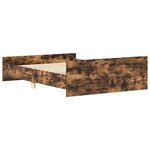 vidaXL Cadre de lit sans matelas chêne fumé 140x190 cm