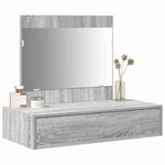 vidaXL Table de Toilette Gris 83 x 40 x 70 cm Bois d'ingénierie