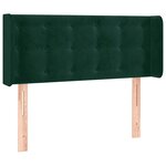 vidaXL Tête de lit à LED Vert foncé 93x16x78/88 cm Velours
