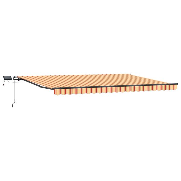 vidaXL Auvent Rétractable jaune et orange 500 ×300 cm tissu