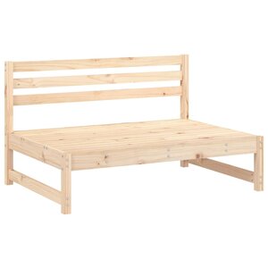 vidaXL Canapé central de jardin 120x80 cm bois de pin massif