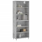 vidaXL Buffet gris béton 69 5x32 5x180 cm bois d'ingénierie