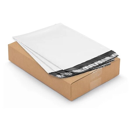 Lot pochettes plastique opaque blanche super 50x46 cm (lot de 100)
