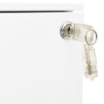 vidaXL Classeur mobile Blanc 39x45x67 cm Acier