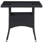 vidaXL Ensemble à manger de jardin 5 Pièces Noir Résine tressée et verre