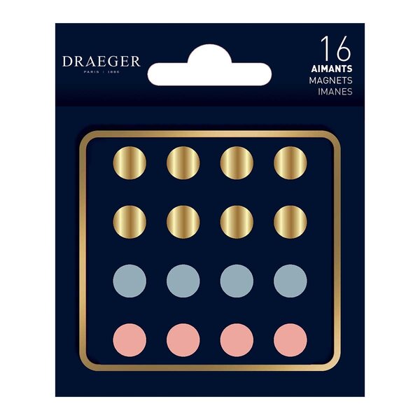 16 Aimants dorés et pastel