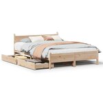 vidaXL Cadre de lit sans matelas 135x190 cm bois de pin massif