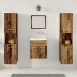 vidaXL Ensemble de meubles de salle de bain 4 Pièces Bois Ancien