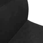 vidaXL Fauteuil de sol ajustable Noir Velours