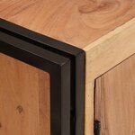 vidaXL Meuble sous-vasque de salle de bain Bois d'acacia massif  fer