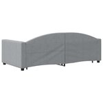 vidaXL Lit de jour avec lit gigogne gris clair 90x190 cm tissu
