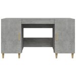 vidaXL Bureau Gris béton 140x50x75 cm Bois d'ingénierie